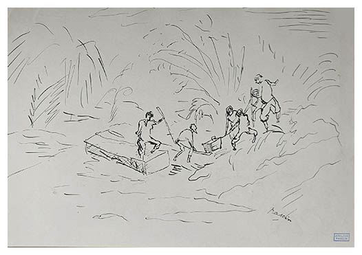 Jules Pascin Dèbarquement près de Charleston 1916